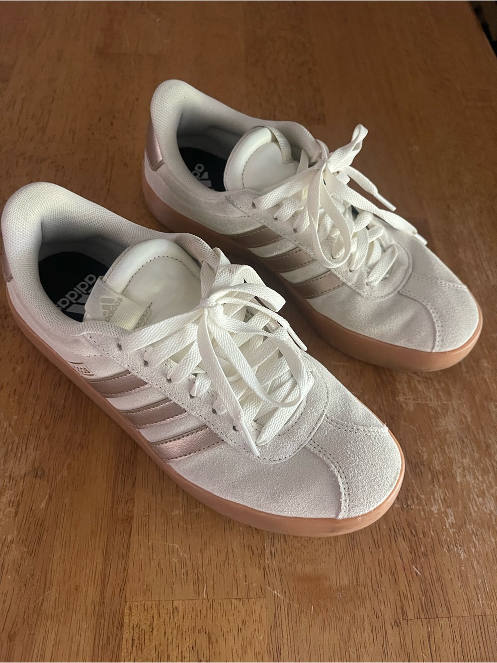 adidas Women's Casual Sneakers in Off-White with Gum Sole - Picture 13 of 13